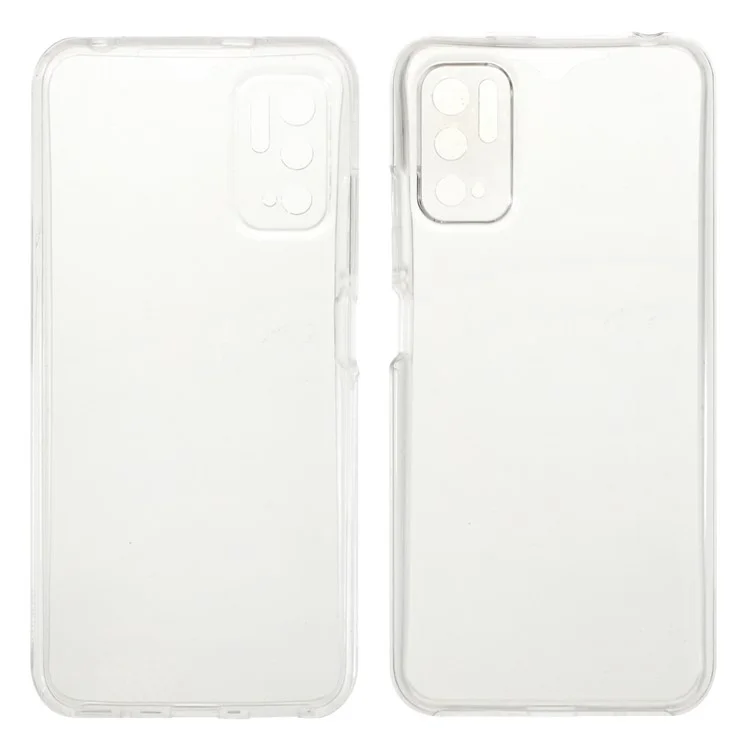 PET Front Cover + TPU Edge + Acrylic Back Panel Full Protection Phone Hybrid Case for Xiaomi Poco M3 Pro 4G / 5G / Redmi Note 10 5G-Cellmalls