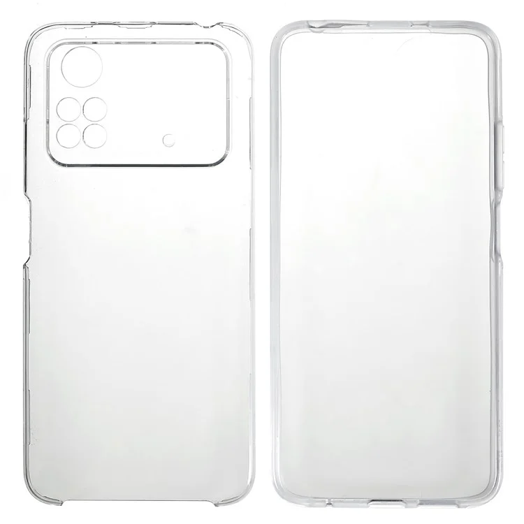 For Xiaomi Poco M4 Pro 4G PET Front Cover + TPU + Acrylic Phone Case All-inclusive Protection Detachable 2-in-1 Shell-Cellmalls