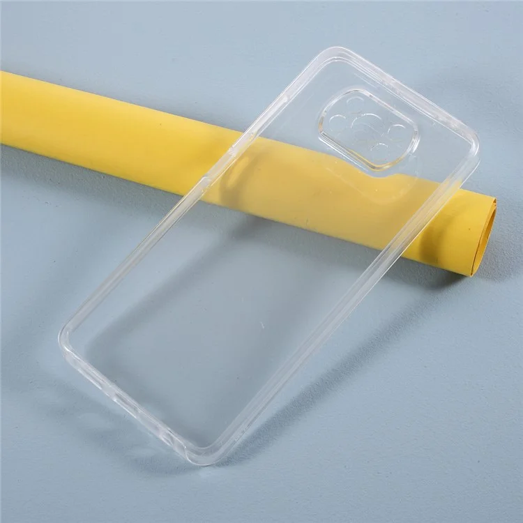 Full Coverage Clear Phone Cover PET+TPU+Acrylic Hybrid Case for Xiaomi Poco X3/Poco X3 NFC-Cellmalls