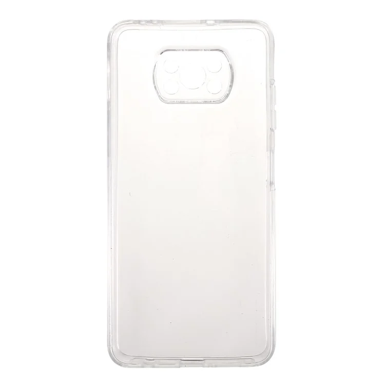 Full Coverage Clear Phone Cover PET+TPU+Acrylic Hybrid Case for Xiaomi Poco X3/Poco X3 NFC-Cellmalls