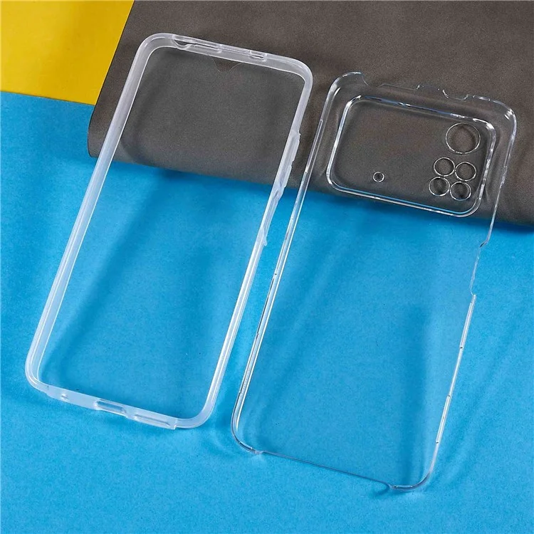 For Xiaomi Poco M4 Pro 4G PET Front Cover + TPU + Acrylic Phone Case All-inclusive Protection Detachable 2-in-1 Shell-Cellmalls