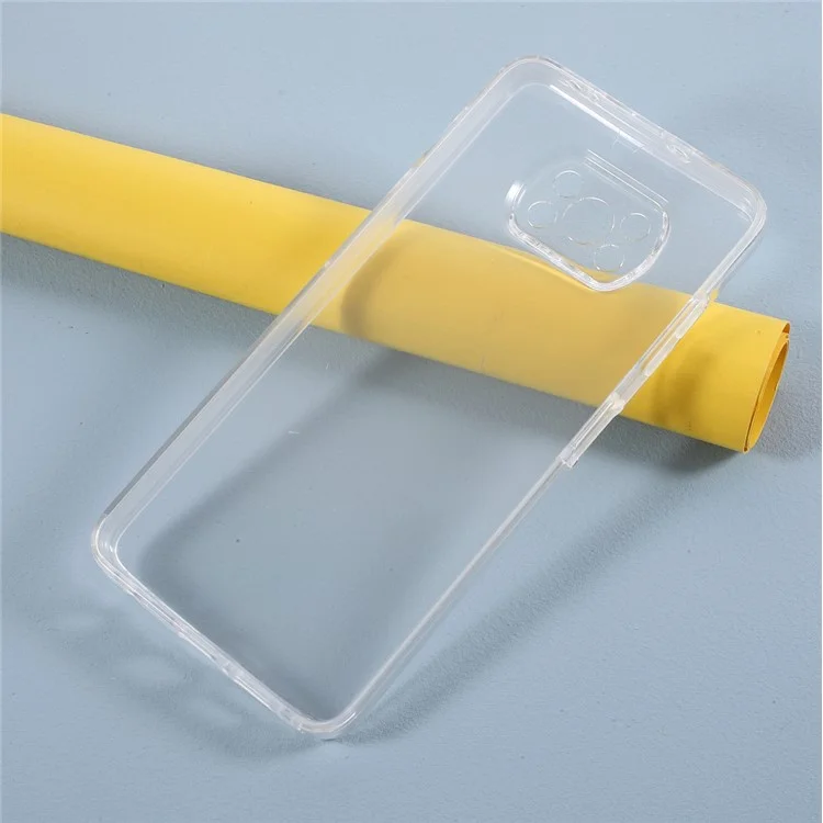 Full Coverage Clear Phone Cover PET+TPU+Acrylic Hybrid Case for Xiaomi Poco X3/Poco X3 NFC-Cellmalls