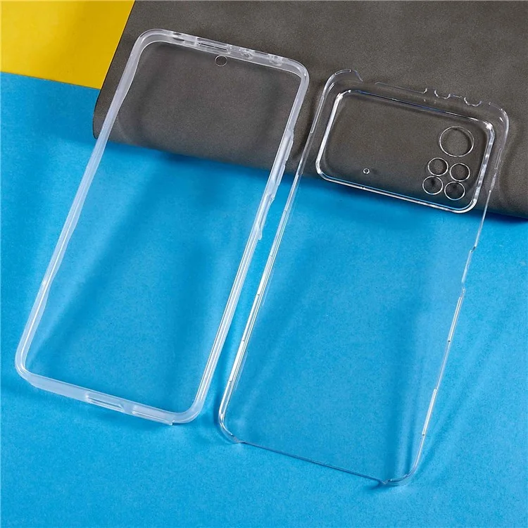 For Xiaomi Poco X4 Pro 5G Detachable 2-in-1 PET + TPU + Acrylic Phone Case Anti-drop Full Protection Cover-Cellmalls