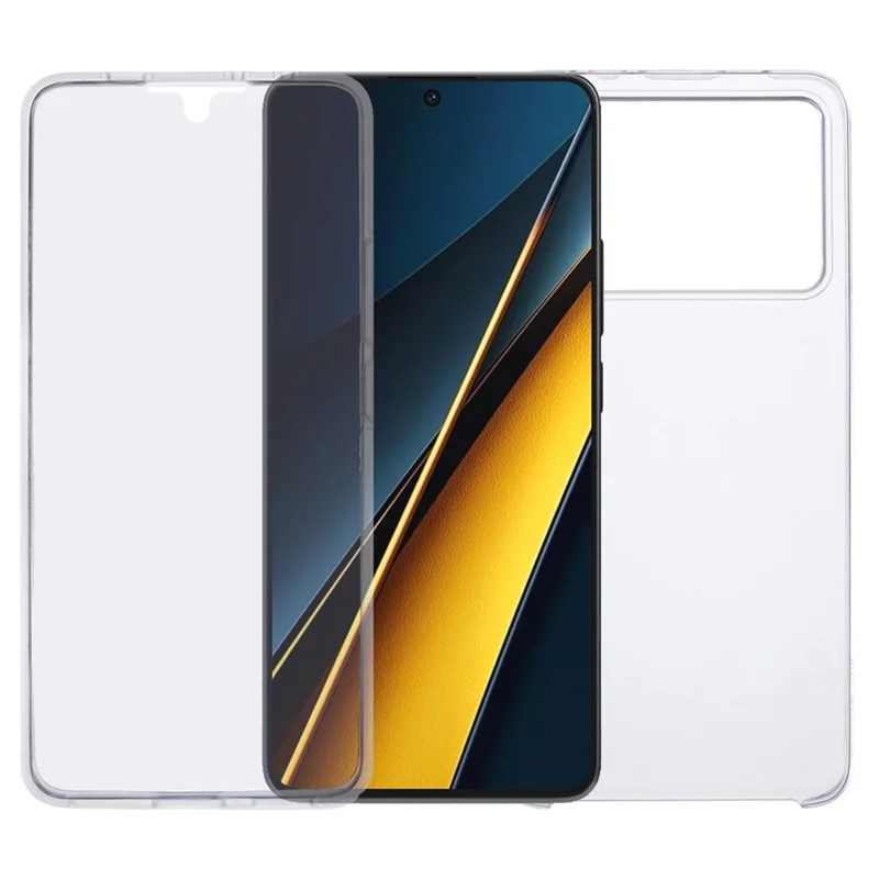 For Xiaomi Poco X6 Pro 5G / Redmi K70E 5G Case TPU Frame Clear Acrylic Back Phone Cover with PET Film-Cellmalls