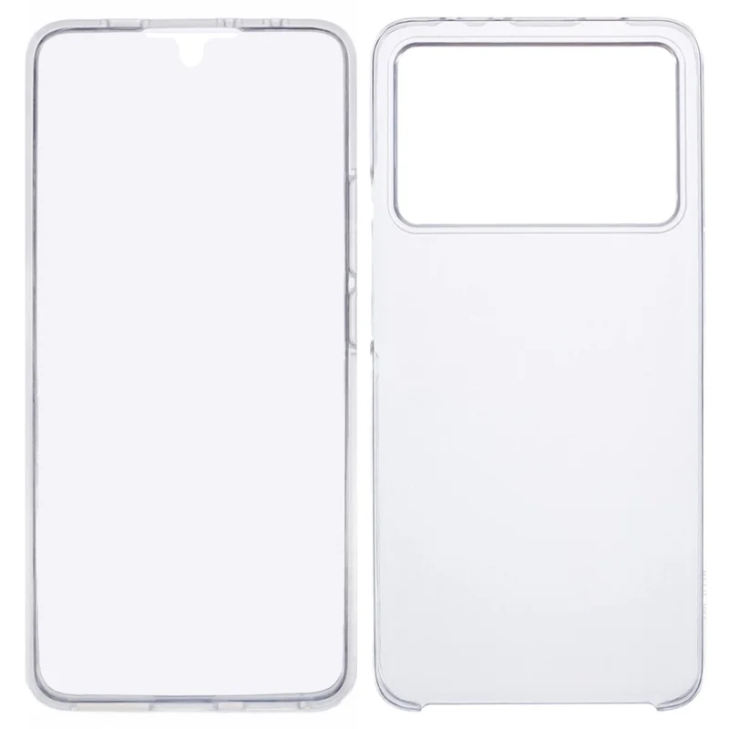 For Xiaomi Poco X6 Pro 5G / Redmi K70E 5G Case TPU Frame Clear Acrylic Back Phone Cover with PET Film-Cellmalls