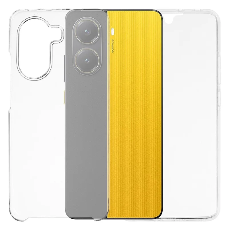 For Xiaomi Poco X7 Pro 5G / Redmi Turbo 4 5G Case TPU Frame Clear Acrylic Back Phone Cover with PET Film-Cellmalls