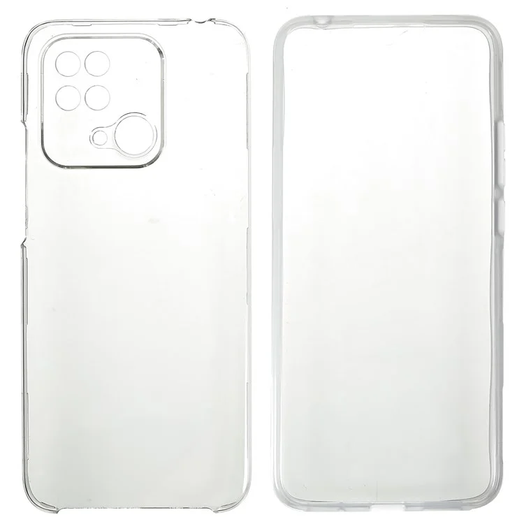 360-degree Protection Phone Case for Xiaomi Redmi 10C 4G, Detachable 2-in-1 PET Front Cover + TPU + Acrylic Cover-Cellmalls