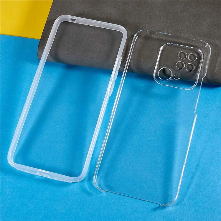 360-degree Protection Phone Case for Xiaomi Redmi 10C 4G, Detachable 2-in-1 PET Front Cover + TPU + Acrylic Cover-Cellmalls