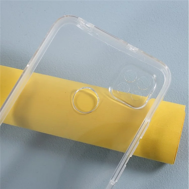 Hybrid PET + TPU + Acrylic Clear Full Coverage Case Shell for Xiaomi Redmi 9C/Redmi 9C NFC-Cellmalls
