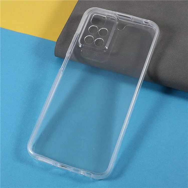 For Xiaomi Redmi Note 11 4G (MediaTek)/Redmi 10 4G (2021)/Redmi 10 2022 4G Well-protected Anti-drop Hard PC Back+PET Front Cover+TPU Edge Hybrid Mobile Phone Case Shell-Cellmalls