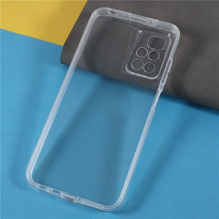 For Xiaomi Redmi Note 11 4G (MediaTek)/Redmi 10 4G (2021)/Redmi 10 2022 4G Well-protected Anti-drop Hard PC Back+PET Front Cover+TPU Edge Hybrid Mobile Phone Case Shell-Cellmalls