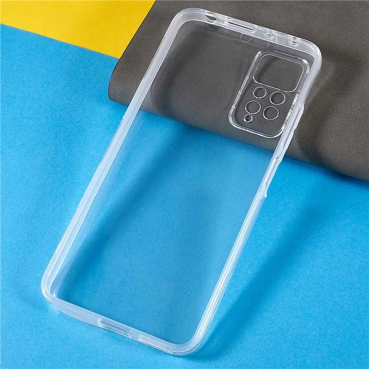 For Xiaomi Redmi Note 11 Pro 4G (MediaTek)/Note 11 Pro 5G (Qualcomm) Clear Anti-fall Full Protection TPU + PET + Acrylic Detachable 2-in-1 Phone Hybrid Case-Cellmalls