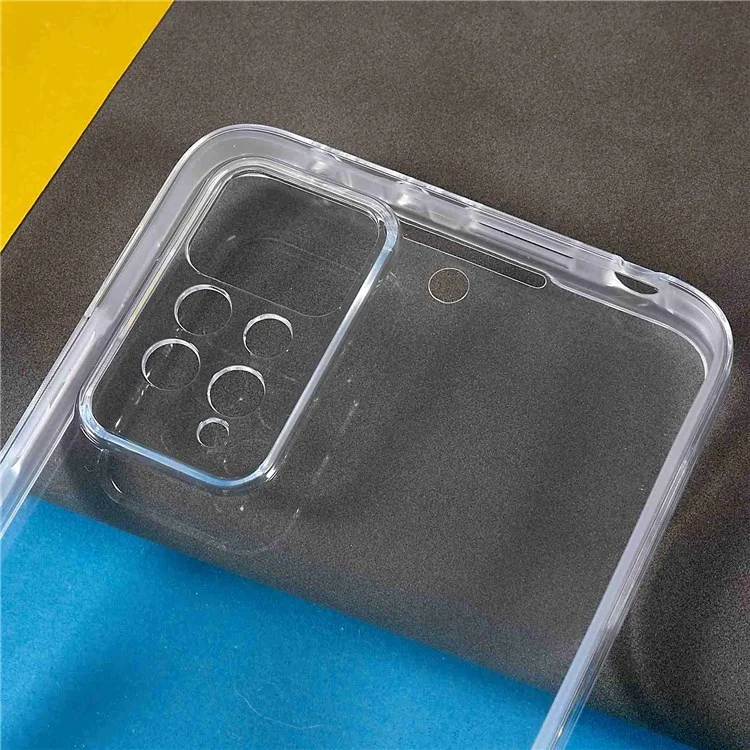For Xiaomi Redmi Note 11 Pro 4G (MediaTek)/Note 11 Pro 5G (Qualcomm) Clear Anti-fall Full Protection TPU + PET + Acrylic Detachable 2-in-1 Phone Hybrid Case-Cellmalls