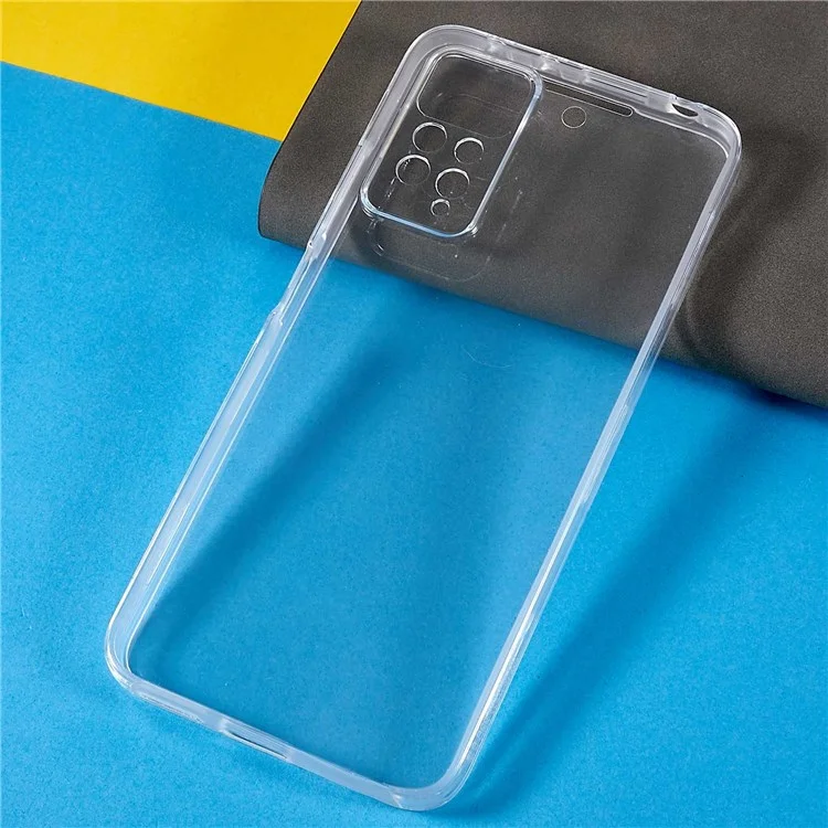 For Xiaomi Redmi Note 11 Pro 4G (MediaTek)/Note 11 Pro 5G (Qualcomm) Clear Anti-fall Full Protection TPU + PET + Acrylic Detachable 2-in-1 Phone Hybrid Case-Cellmalls