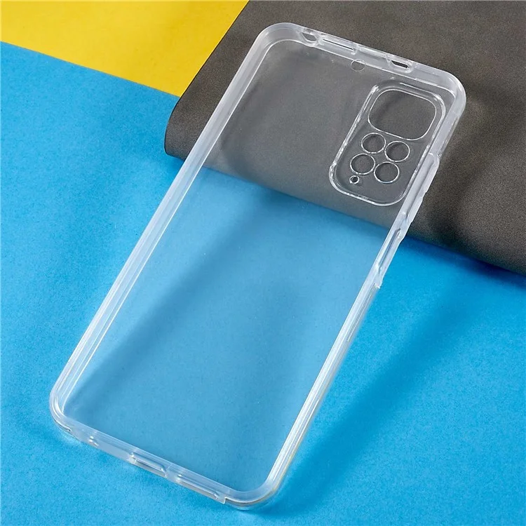 For Xiaomi Redmi Note 11 4G (Qualcomm)/Note 11S 4G Clear Full Protection Hybrid TPU + PET + Acrylic Detachable 2-in-1 Shockproof Phone Case-Cellmalls