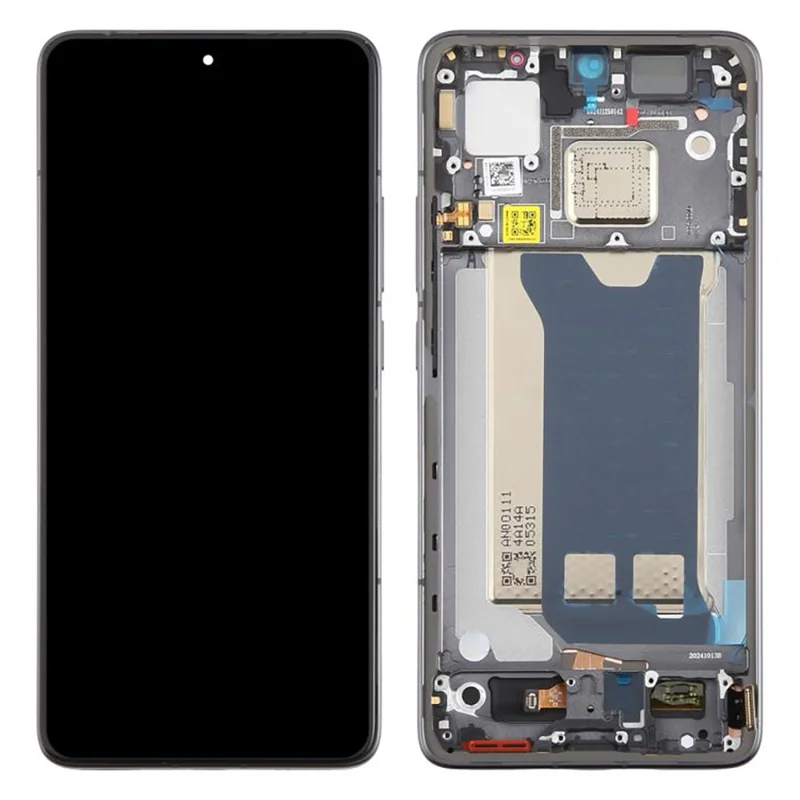 For Xiaomi Redmi K80 5G OEM Grade S OLED Screen and Digitizer Assembly + Frame (Without Logo) - Black-Cellmalls