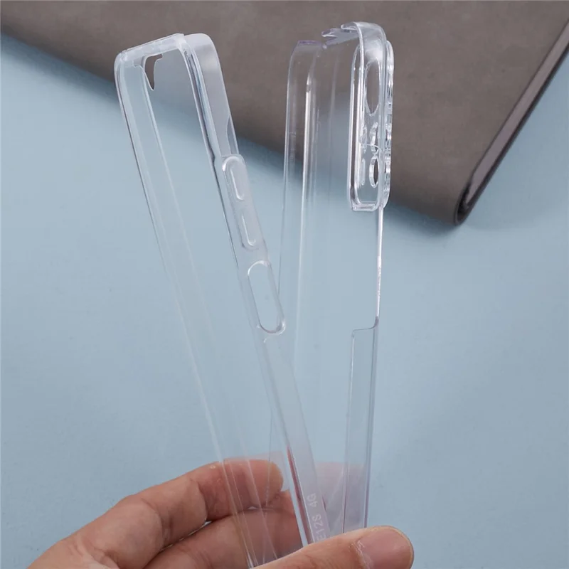 For Xiaomi Redmi Note 12S 4G Clear Case Acrylic Back + PET Front Cover with TPU Frame-Cellmalls