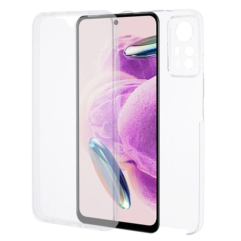 For Xiaomi Redmi Note 12S 4G Clear Case Acrylic Back + PET Front Cover with TPU Frame-Cellmalls