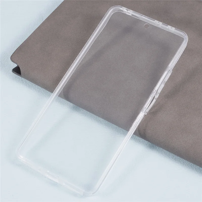 For Xiaomi Redmi Note 13 5G Clear Phone Cover Acrylic+TPU 360-Degree Full Coverage Case with PET Screen Film-Cellmalls