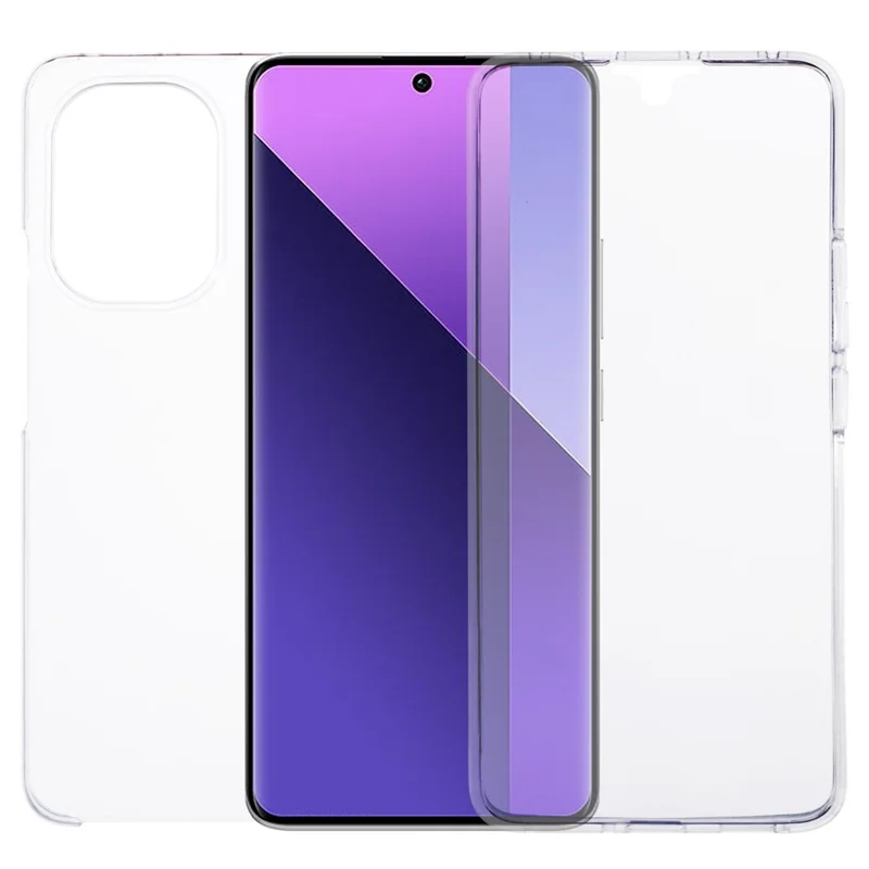 For Xiaomi Redmi Note 13 Pro+ 5G Case Shock-Absorbent Acrylic + TPU Clear Phone Cover with PET Film-Cellmalls