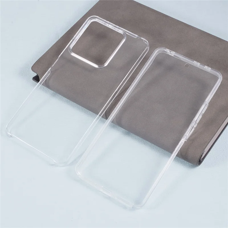 For Xiaomi Redmi Note 13 5G Clear Phone Cover Acrylic+TPU 360-Degree Full Coverage Case with PET Screen Film-Cellmalls