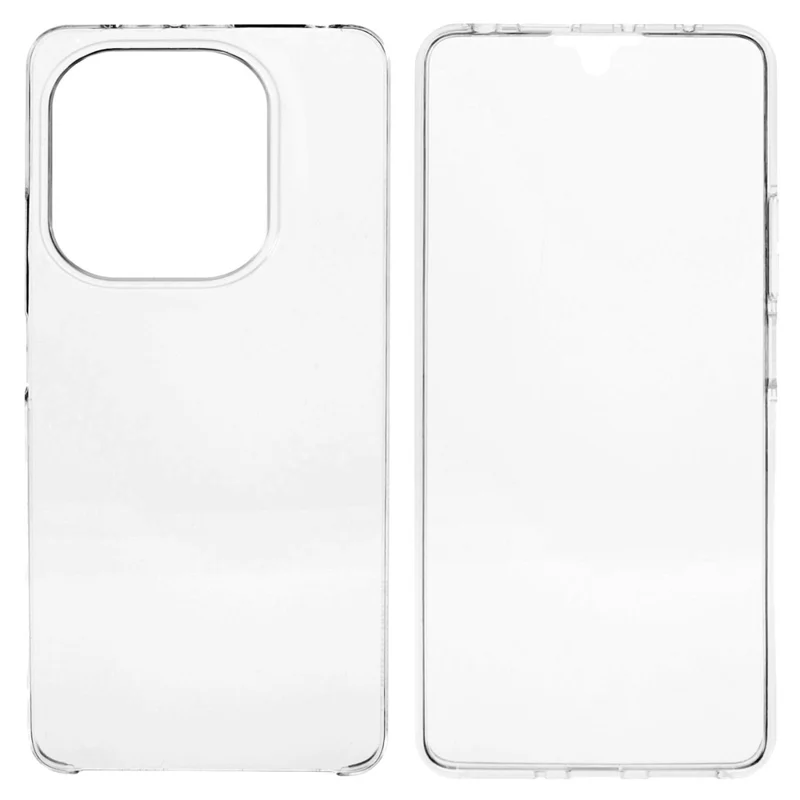 For Xiaomi Redmi Note 14 4G (163.25x76.55x8.16mm) Case TPU Frame Clear Acrylic Back Phone Cover with PET Film-Cellmalls