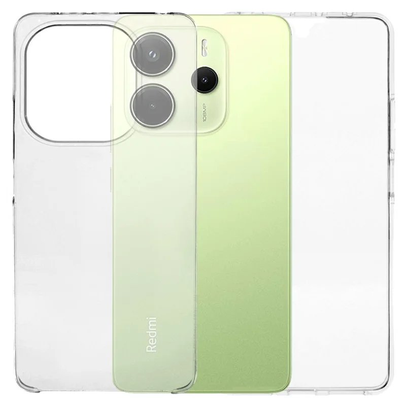 For Xiaomi Redmi Note 14 4G (164.84mm) Case TPU Frame Clear Acrylic Back Phone Cover with PET Film-Cellmalls