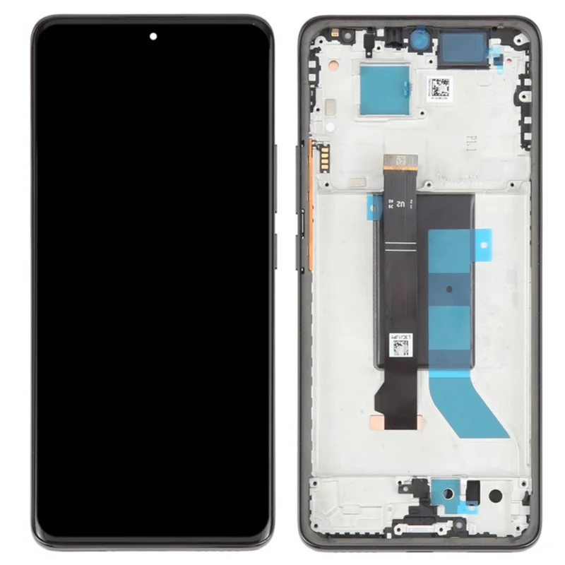 For Xiaomi Redmi Note 14 Pro 5G / Poco X7 5G OEM Grade S AMOLED Screen and Digitizer Assembly + Frame (Without Logo) - Black-Cellmalls