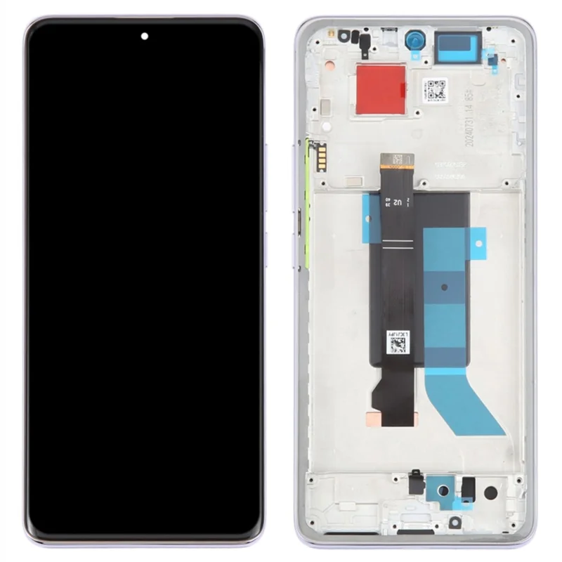 For Xiaomi Redmi Note 14 Pro+ 5G OEM Grade S AMOLED Screen and Digitizer Assembly + Frame (Without Logo) - Silver-Cellmalls