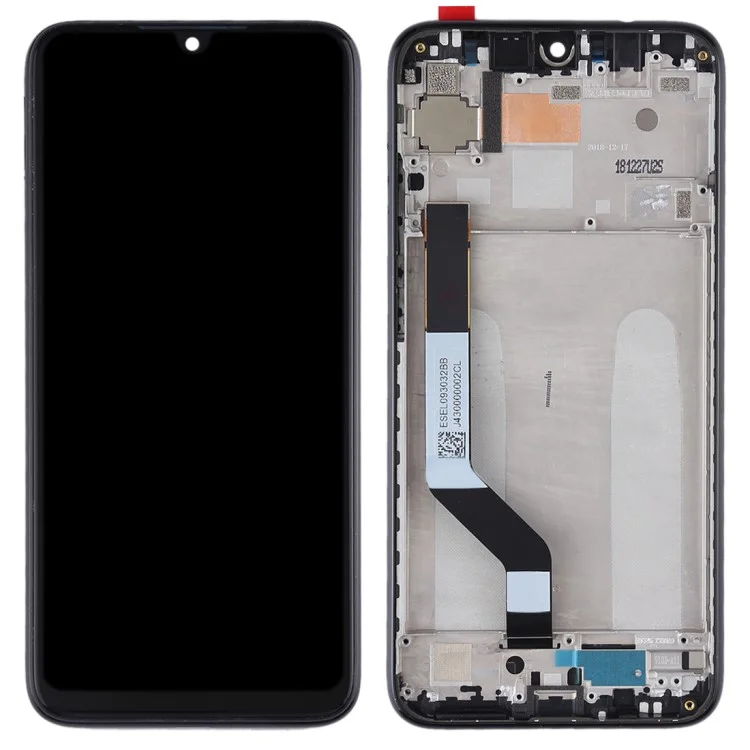 For Xiaomi Redmi Note 7 / Note 7 Pro (India) Grade S OEM LCD Screen and Digitizer Assembly + Frame Part (without Logo) - Black-Cellmalls