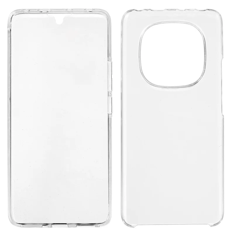 For Xiaomi Redmi Note 14 Pro 4G Case TPU Frame Clear Acrylic Back Phone Cover with PET Film-Cellmalls