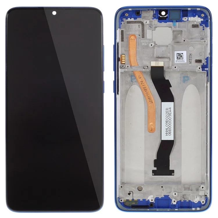 For Xiaomi Redmi Note 8 Pro Grade S OEM LCD Screen and Digitizer Assembly + Frame Part (without Logo) - Silver-Cellmalls