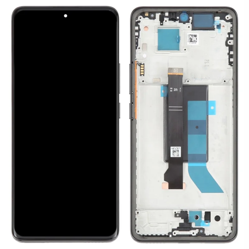 For Xiaomi Redmi Note 14 Pro+ 5G OEM Grade S AMOLED Screen and Digitizer Assembly + Frame (Without Logo) - Silver-Cellmalls