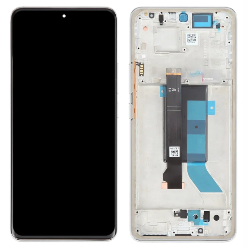 For Xiaomi Redmi Note 14 Pro+ 5G OEM Grade S AMOLED Screen and Digitizer Assembly + Frame (Without Logo) - Silver-Cellmalls