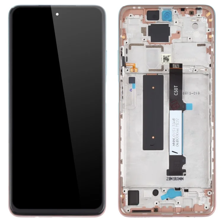 OEM Grade S OLED Screen and Digitizer Assembly + Frame Replacement Part (without Logo) for Xiaomi Redmi Note 9 Pro 5G / Mi 10T Lite 5G M2007J17C/M2007J17G - Grey-Cellmalls