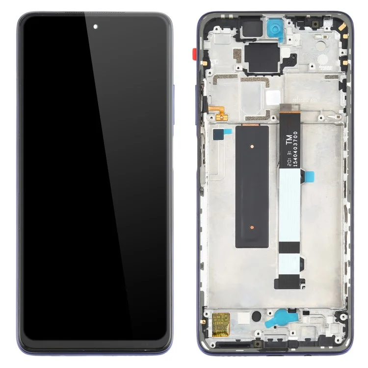 OEM Grade S OLED Screen and Digitizer Assembly + Frame Replacement Part (without Logo) for Xiaomi Redmi Note 9 Pro 5G / Mi 10T Lite 5G M2007J17C/M2007J17G - Grey-Cellmalls