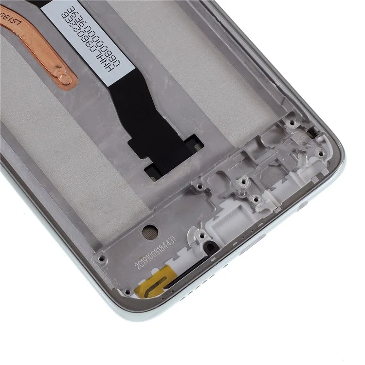 For Xiaomi Redmi Note 8 Pro Grade S OEM LCD Screen and Digitizer Assembly + Frame Part (without Logo) - Silver-Cellmalls