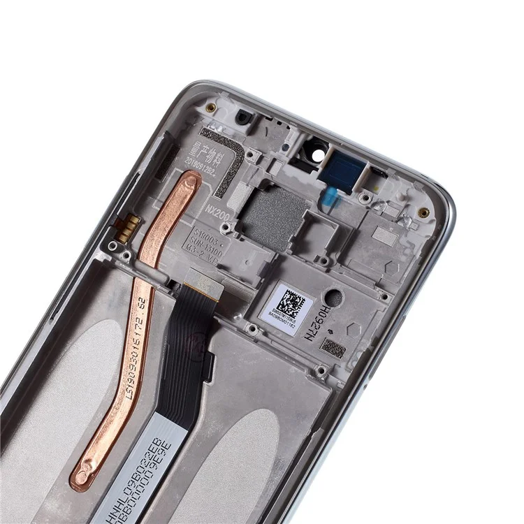 For Xiaomi Redmi Note 8 Pro Grade S OEM LCD Screen and Digitizer Assembly + Frame Part (without Logo) - Silver-Cellmalls