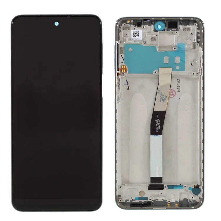 For Xiaomi Redmi Note 9S/Note 9 Pro Grade S LCD Screen and Digitizer Assembly + Frame Replace Part (without Logo) - Blue-Cellmalls