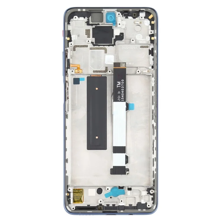 OEM Grade S OLED Screen and Digitizer Assembly + Frame Replacement Part (without Logo) for Xiaomi Redmi Note 9 Pro 5G / Mi 10T Lite 5G M2007J17C/M2007J17G - Grey-Cellmalls