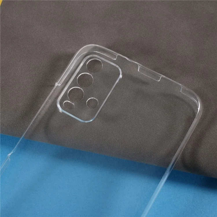 2 in 1 PET Front Cover + TPU Edge + Acrylic Back Panel Clear Full Protective Hybrid Shell for Xiaomi Redmi 9T/9 Power/Note 9 4G (Qualcomm Snapdragon 662)-Cellmalls
