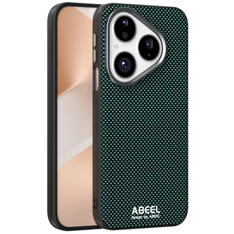 ABEEL For Huawei Pura 80 Case Compatible with MagSafe Printed PC TPU Aluminum Alloy Leather Phone Cover - Black-Cellmalls