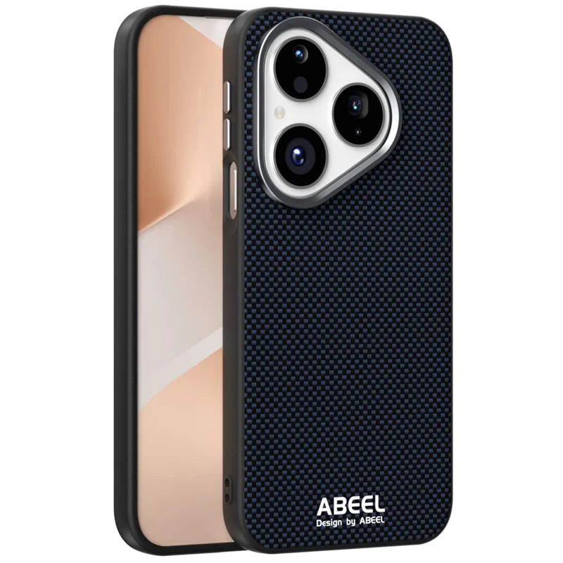 ABEEL For Huawei Pura 80 Case Compatible with MagSafe Printed PC TPU Aluminum Alloy Leather Phone Cover - Black-Cellmalls