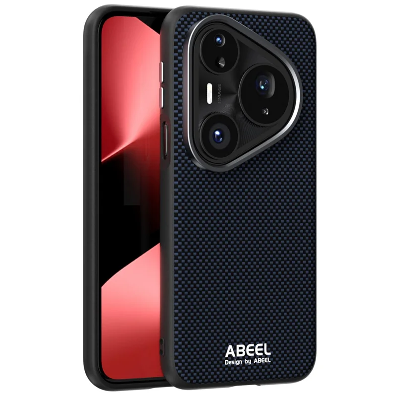 ABEEL For Huawei Pura 80 Pro+  /  80 Pro Case Compatible with MagSafe Printed PC TPU Aluminum Alloy Leather Phone Cover - Black-Cellmalls
