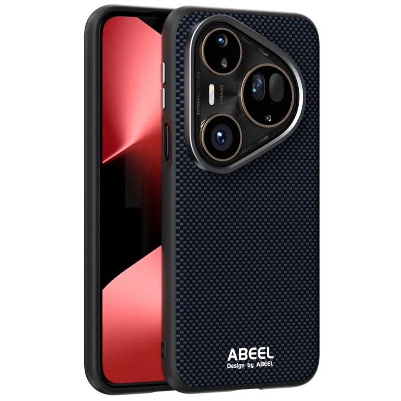 ABEEL For Huawei Pura 80 Ultra Case Compatible with MagSafe Printed PC TPU Aluminum Alloy Leather Phone Cover - Black-Cellmalls