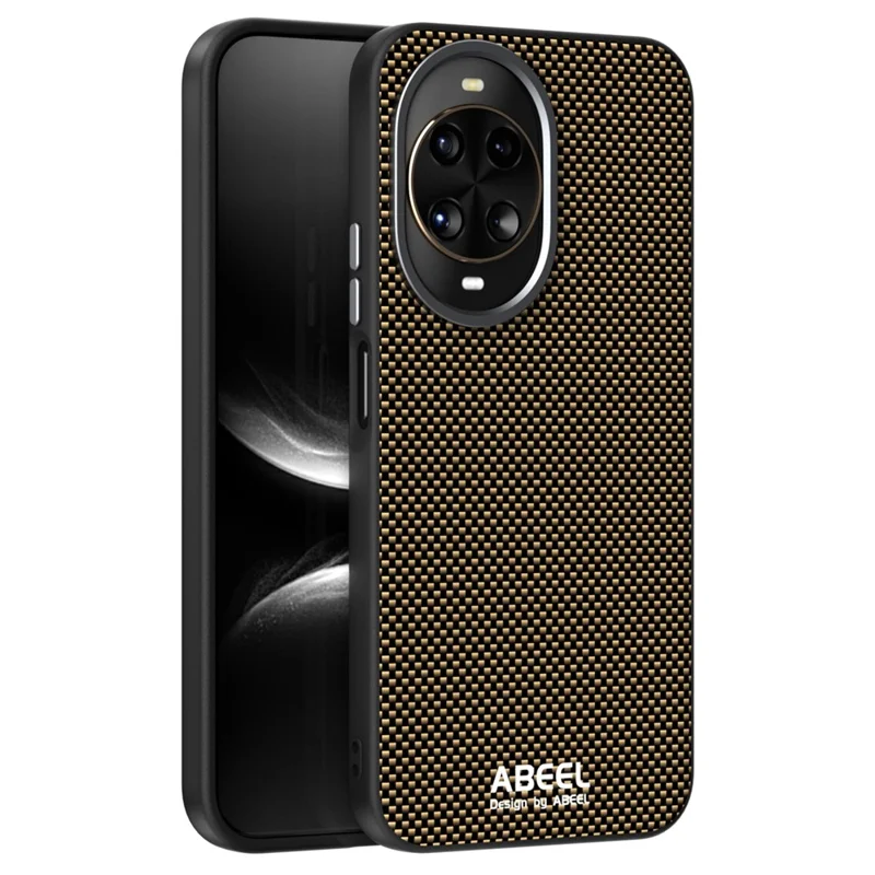 ABEEL For Huawei nova 14 5G Case Compatible with MagSafe Printed PC TPU Aluminum Alloy Leather Phone Cover - Black-Cellmalls