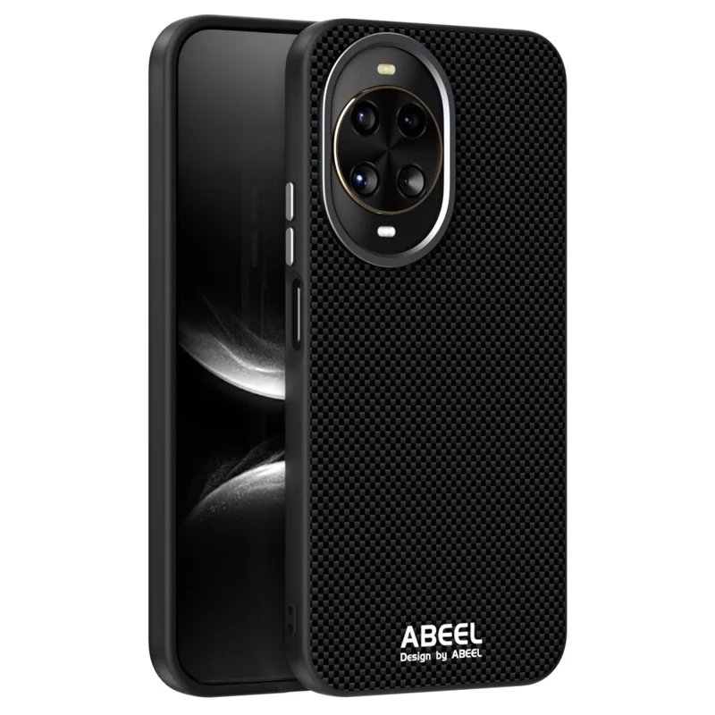ABEEL For Huawei nova 14 5G Case Compatible with MagSafe Printed PC TPU Aluminum Alloy Leather Phone Cover - Black-Cellmalls