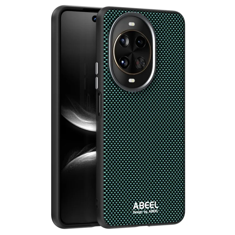 ABEEL For Huawei nova 14 Pro 5G Case Compatible with MagSafe Printed PC TPU Aluminum Alloy Leather Phone Cover - Black-Cellmalls