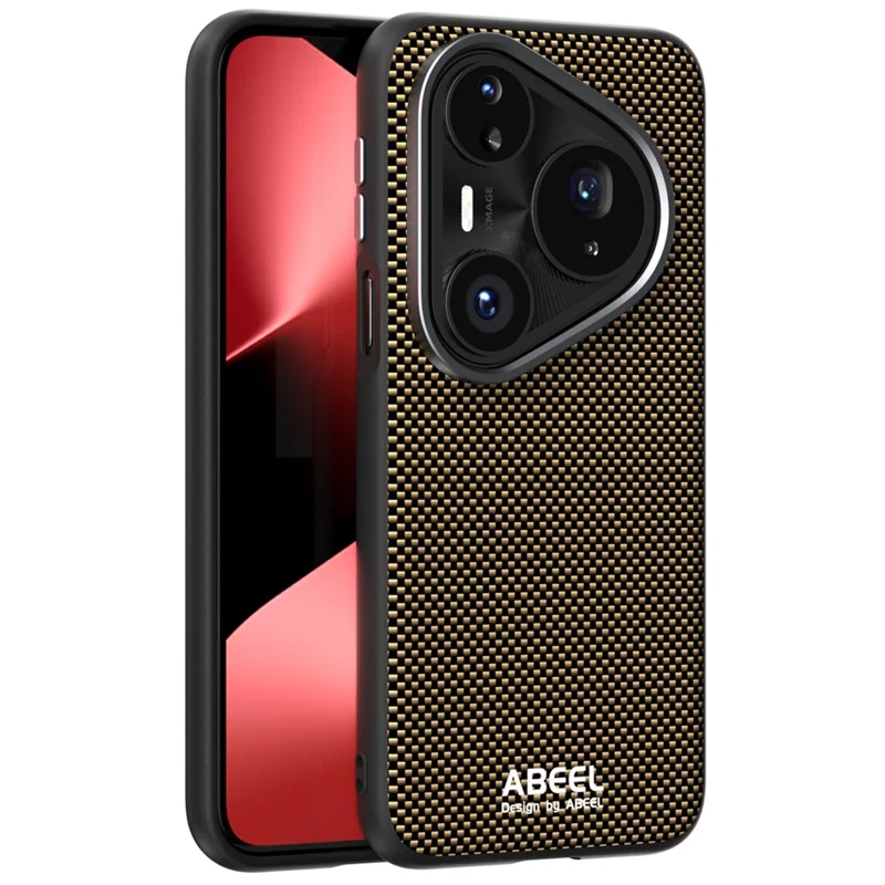 ABEEL For Huawei Pura 80 Pro+  /  80 Pro Case Compatible with MagSafe Printed PC TPU Aluminum Alloy Leather Phone Cover - Black-Cellmalls