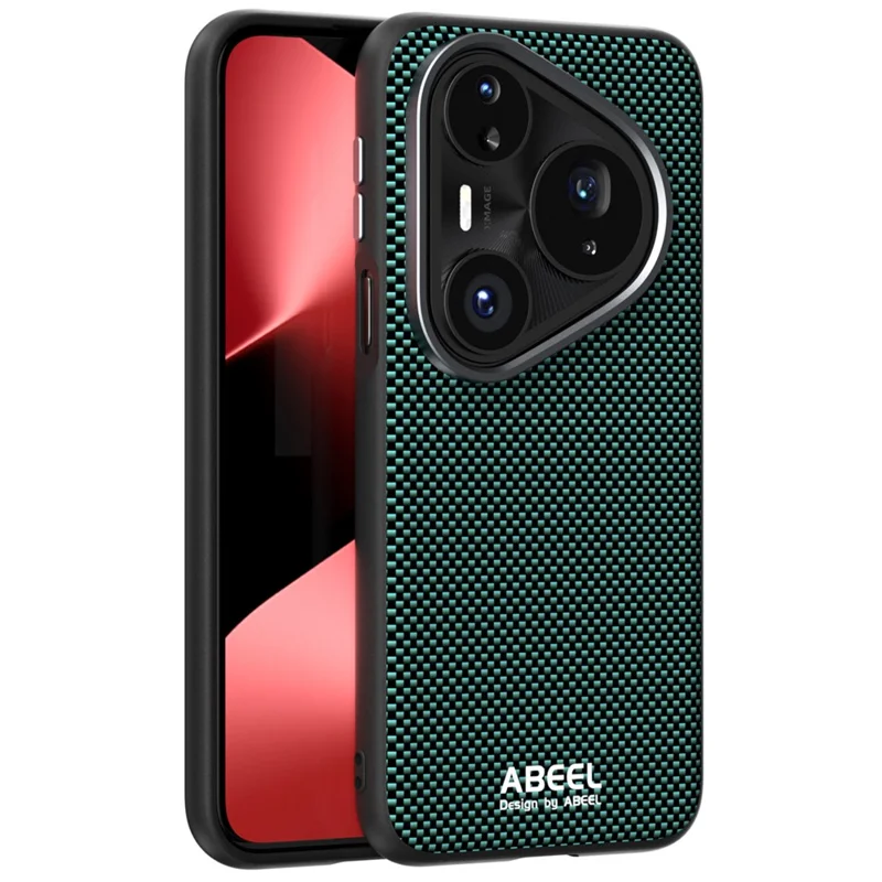 ABEEL For Huawei Pura 80 Pro+  /  80 Pro Case Compatible with MagSafe Printed PC TPU Aluminum Alloy Leather Phone Cover - Black-Cellmalls